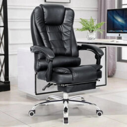 Ergonomic Office Chair Gaming Recliner Executive Computer Chair Pu Footrest - thumbnail 3