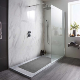 Nicoman Reversible Dual-Colour Grey/brown Pvc Anti Slip Shower Mat Bath Mat - Rectangular 100X40 Cm - thumbnail 1