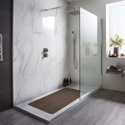 Nicoman Reversible Dual-Colour Grey/brown Pvc Anti Slip Shower Mat Bath Mat - Rectangular 100X40 Cm - thumbnail 6