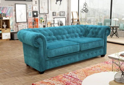 Furniture Stop - Regal 2 Seater Sofa Bed In Chesterfield Design - image 1