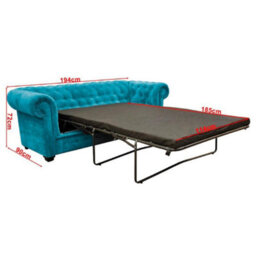 Furniture Stop - Regal 2 Seater Sofa Bed In Chesterfield Design - thumbnail 2