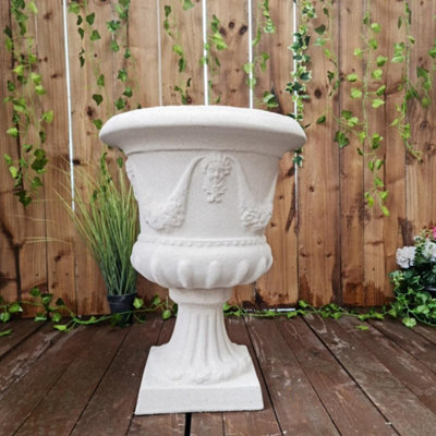 Fluted Design Sandstone Garden Urn - image 1