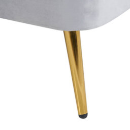 Beliani Left-Hand Chaise Longue Allier Velvet Light Grey - thumbnail 9