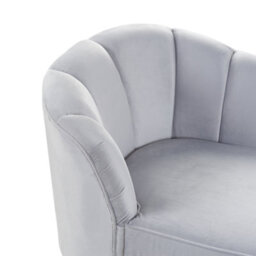 Beliani Left-Hand Chaise Longue Allier Velvet Light Grey - thumbnail 8