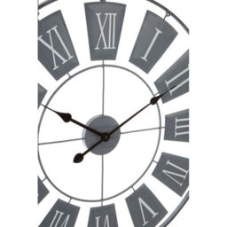 Orsina Grey Metal Large Wall Clock, 90Cm Round Clock With Weathered Plates, Silent Wall Clock With Metal Frame - thumbnail 3