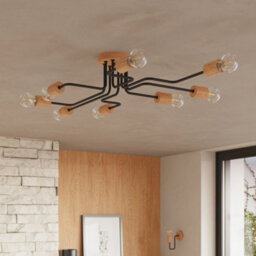 Luminosa Lighting Luminosa Timbo Loft Semi Flush Ceiling 6 Light Black - thumbnail 9