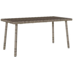Walplus Garden Coffee Table Rectangular Grey 80X40X37 Cm Poly Rattan - thumbnail 6