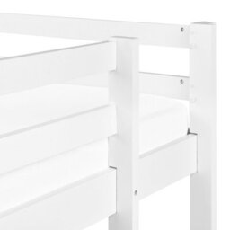 Beliani High Sleeper Bed With Desk Pine Wood Loury 90 X 200 Cm (Eu Single) White - thumbnail 8
