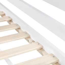 Beliani High Sleeper Bed With Desk Pine Wood Loury 90 X 200 Cm (Eu Single) White - thumbnail 9