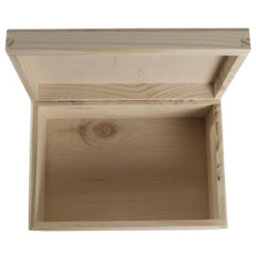 Woodeedoo Small Rectangular Wooden Box With Hinged Lid Crafts Engraving Memories Gifts Keepsakes Holder Case 16.5 X 11.5 X 7 Cm - thumbnail 4