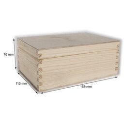 Woodeedoo Small Rectangular Wooden Box With Hinged Lid Crafts Engraving Memories Gifts Keepsakes Holder Case 16.5 X 11.5 X 7 Cm - thumbnail 9