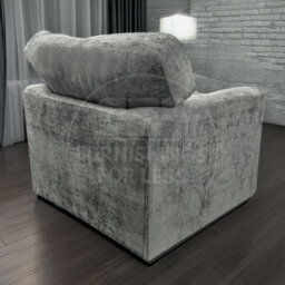 Furnishings For Less UK Monaco Chenille Fabric 3 Piece Sofa Set - 3 1 1 Light Grey - thumbnail 6