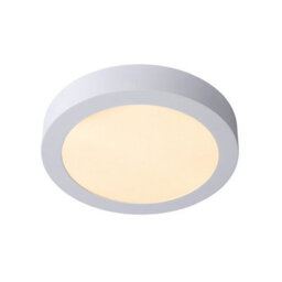 Lucide Brice-Led Modern Flush Ceiling Light Bathroom 24Cm - Led Dim. - 1X15W 3000K - Ip44 - White - thumbnail 1