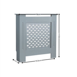 Grey Small Radiator Cover Mdf Wooden Home Decorative - thumbnail 2