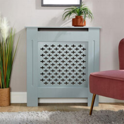 Grey Small Radiator Cover Mdf Wooden Home Decorative - thumbnail 3