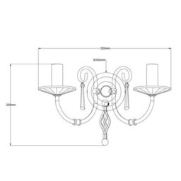 Luminosa Lighting Elstead Aegean 2 Light Indoor Candle Wall Light Polished Nickel, E14 - thumbnail 4