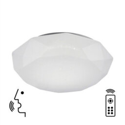 Luminosa Lighting Luminosa Diamante Smart Ceiling, 56W Led, 3000-5000K Tuneable White, 4000Lm, Remote Control, App, Voice Control, White - thumbnail 1