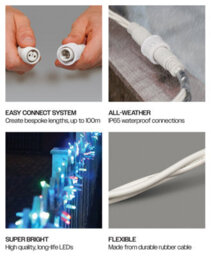 Eagle Connect Cluster Lights White Rubber Ip65 Rgb 40M - thumbnail 4