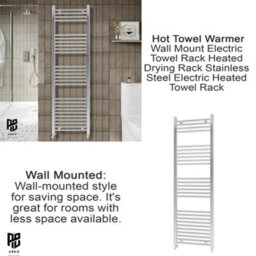 ARKO BATHROOM Arko Towel Radiator, Heated Towel Rails,wall Mounted Ladder Radiators 600X1600mm,chrome - thumbnail 6