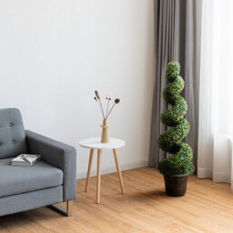 Costway 2Pcs 120Cm Artificial Boxwood Spiral Tree Faux Tree Realistic Fake Greenery Tree - thumbnail 5