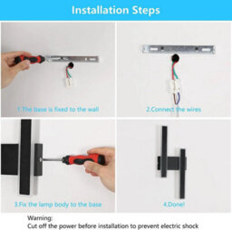 Pheashine 32W Integrated Led Wall Light, 6500K Cool White, Modern Black Dual Bar - thumbnail 4