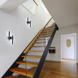 Pheashine 32W Integrated Led Wall Light, 6500K Cool White, Modern Black Dual Bar - thumbnail 6