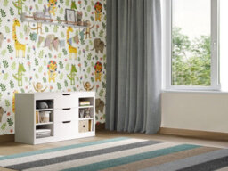 Flair Charlie Drawer Unit With Shelves And 3 Drawers, White - thumbnail 2