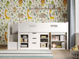 Flair Charlie Drawer Unit With Shelves And 3 Drawers, White - thumbnail 3
