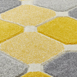 Modern Chequered Easy To Clean Geometric Rug For Dining Room-120Cm X 170Cm - thumbnail 2