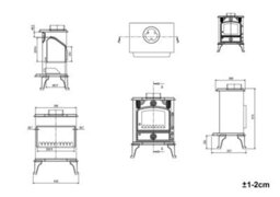 Sundaze 5Kw Multifuel Stove Log Burner Fireplace Cast Iron Defra Approved Eco Design - thumbnail 8