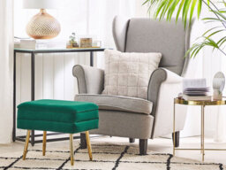 Beliani Upholstered Storage Bench Odessa Velvet Dark Green - thumbnail 2