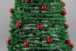 Shatchi 4Ft Prelit Pre Pop Up Christmas Tree Led Warm White Lights With Red Baubles - thumbnail 4