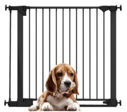 Bettacare Safestep Dog Gate, Black, 103Cm - 110Cm, Extra Low Walkthough, 81Cm Extra Wide Doorway, Extra Wide Pet Gate - thumbnail 1