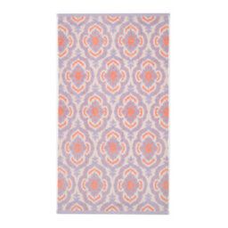 Allure Bath Fashions Luxury Ikat Sculpted Patterned Bath Sheet Towel - Coral/lilac - thumbnail 4