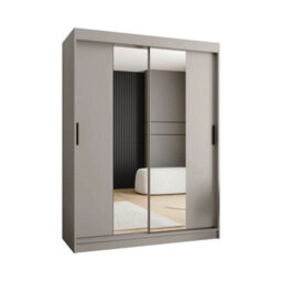 Arte Sleek Cashmere Rubino T1 Sliding Door Wardrobe 150Cm - Mirrored Storage For Spacious Bedrooms - thumbnail 3