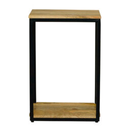 Buttercup Farm Ravi 4 Side Mini Side Table - Mango Wood/iron - L31 X W41 X H61 Cm - Mango Light Finish - thumbnail 3