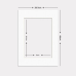 Ak Frames A3 White Picture Mounts To Fit A4 Aperture Size - Mount Board Only (No Frame Included) - thumbnail 3