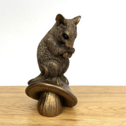 Animal Crackers Mouse On Mushroom Figurine From The Leonardo Reflections Bronzed Range, Gift Boxed - thumbnail 2