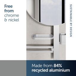Ideal Standard Alu+ Matt Silver Effect Round Wall-Mounted Bathroom Mirror (H)81.7Cm (W)64Cm - thumbnail 4