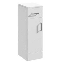 Dezine Velvare 250mm Gloss White Cupboard (300mm Deep)