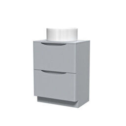 Nes Home 600mm Matte Grey Freestanding Vanity Unit With Round Bowl Basin - thumbnail 5