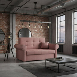 Viva Ii Sofa Bed Sleeping Function Storage Hydrophobic Fabric 148 85 98 Cm Pink - thumbnail 2
