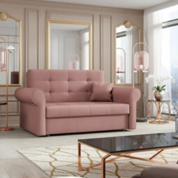 Viva Ii Sofa Bed Sleeping Function Storage Hydrophobic Fabric 148 85 98 Cm Pink