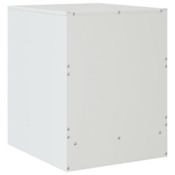 Berkfield Bedside Cabinet White 34.5X39X44 Cm Steel - thumbnail 9