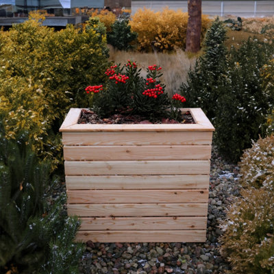 Shire Pia Larch Timber Deep Trough L 80 X W 40 X H 80 Cm - image 1
