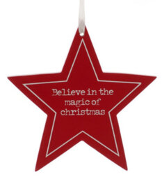 Christmas Hanging Decoration - Believe In The Magic Of Christmas Star - thumbnail 2