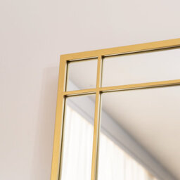 Jōbū Jobu Home - Aimi - Full Length Gold Metal Rectangle Window Mirror - 200Cm X 120Cm - thumbnail 2