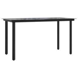 Berkfield 9 Piece Garden Dining Set Black Textilene And Steel - thumbnail 6