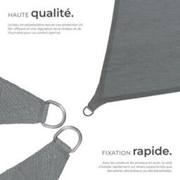 Grey 2X2M Hdpe Shade Sail Uv Resistant - thumbnail 2