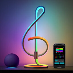 Lepro Tb2 Ai Smart Table Lamp, Music Sync, Colour Changing, Works With Alexa & Google Assistant, Bluetooth Or 2.4Ghz Wifi - thumbnail 1